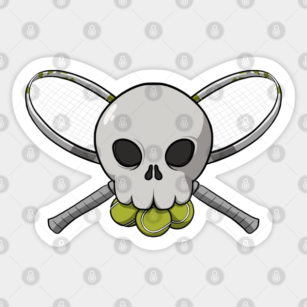 Tennis crew Jolly Roger pirate flag (no caption) Sticker by RampArt